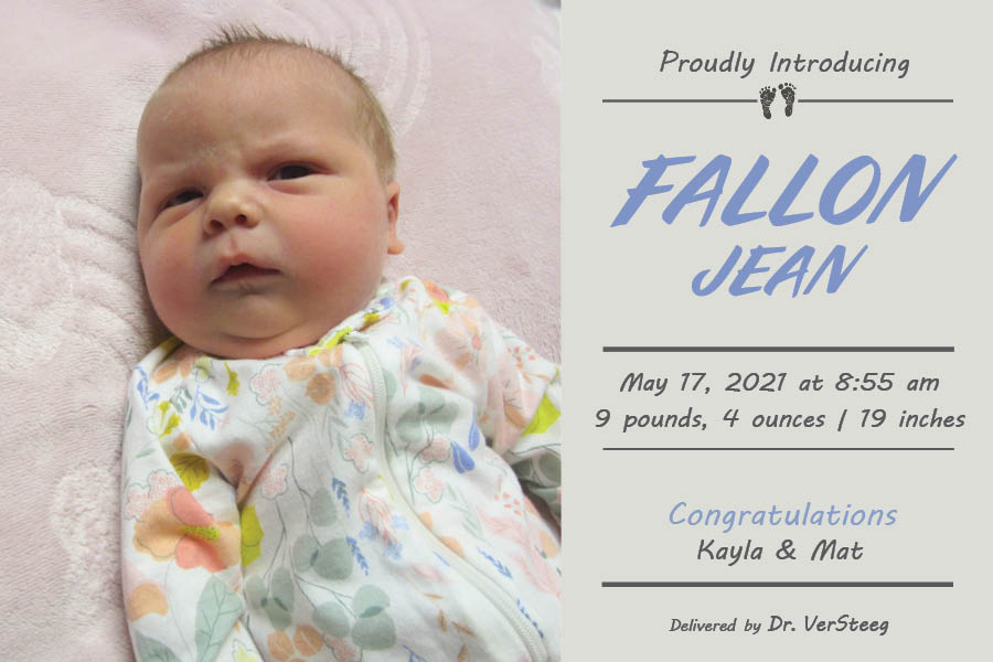 Fallon Jean Birth Announcement
