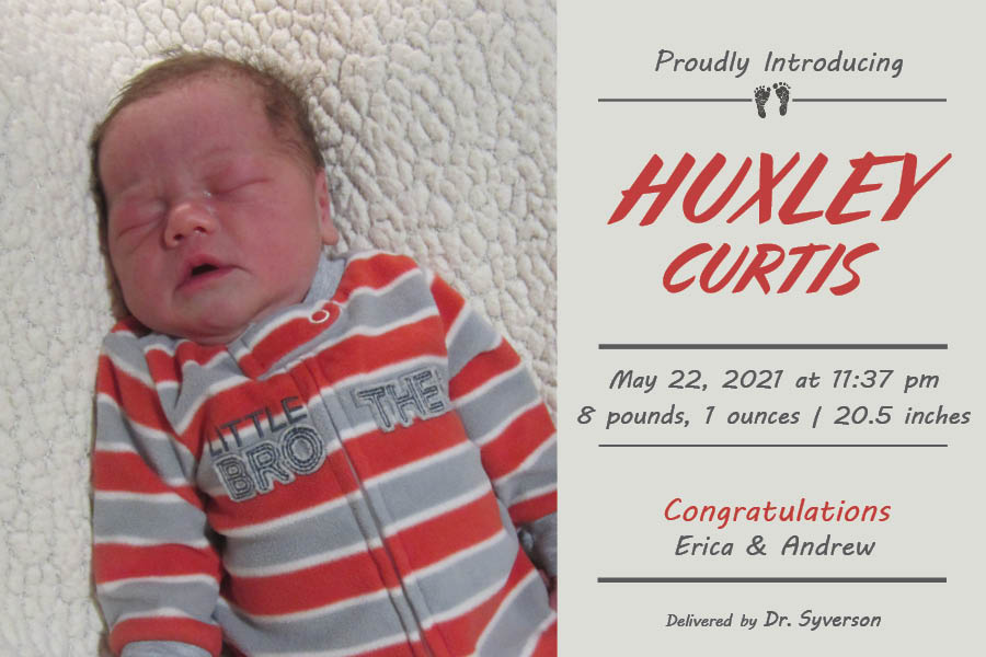 Huxley Curtis Birth Announcement