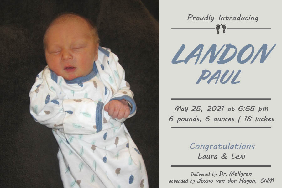 Landon Paul Birth Announcement