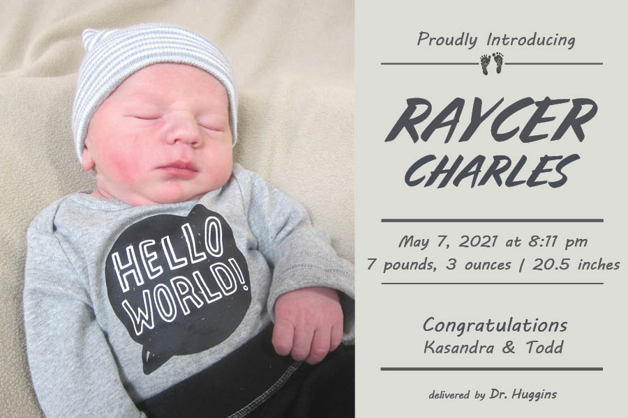 Raycer Charles Birth Announcement