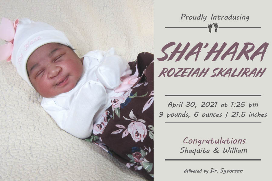 Sha'Hara Rozeiah Birth Announcement
