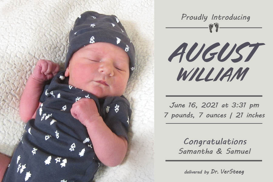 August William Birth Announcement