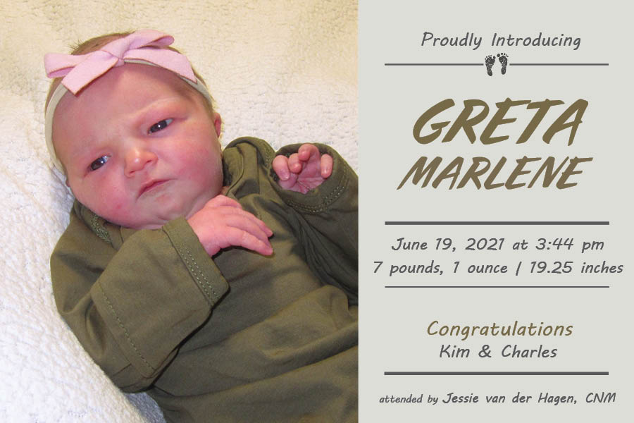 Greta Marlene Birth Announcement