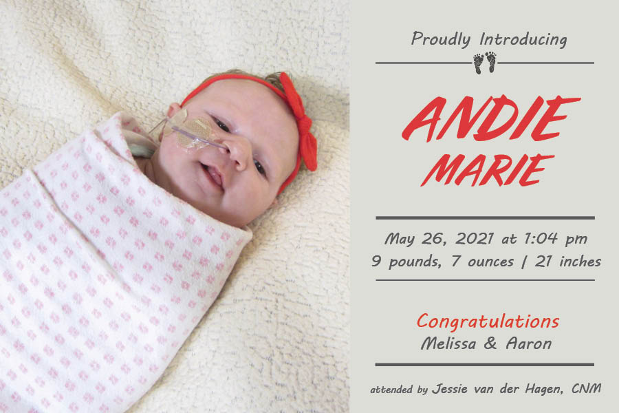 Andie Marie Birth Announcement