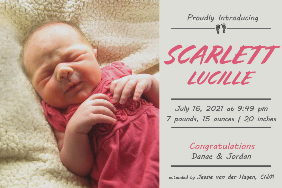 Scarlett Lucille Birth Announcement