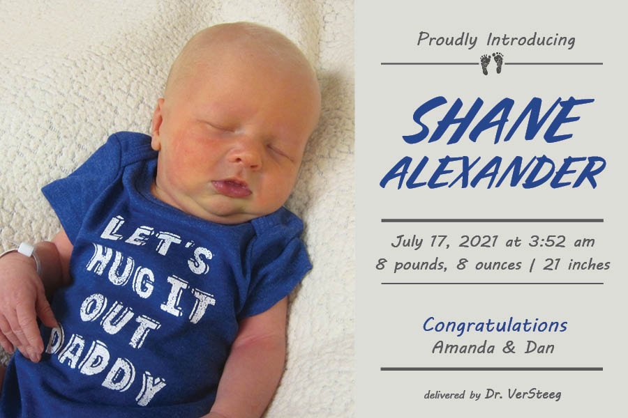 Shane Alexander Birth Announcement