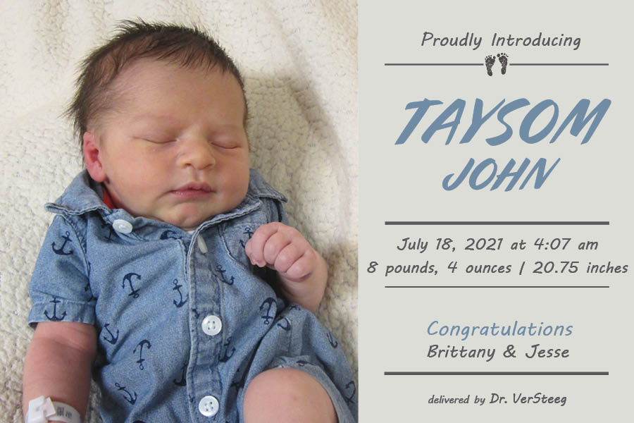 Taysom Birth Announcement