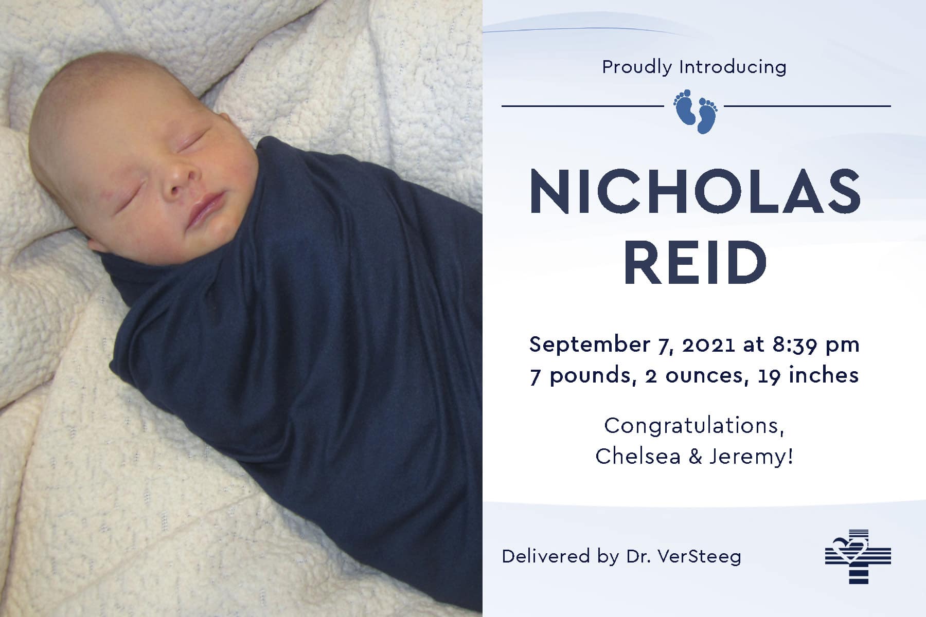 Nicholas birth announcement