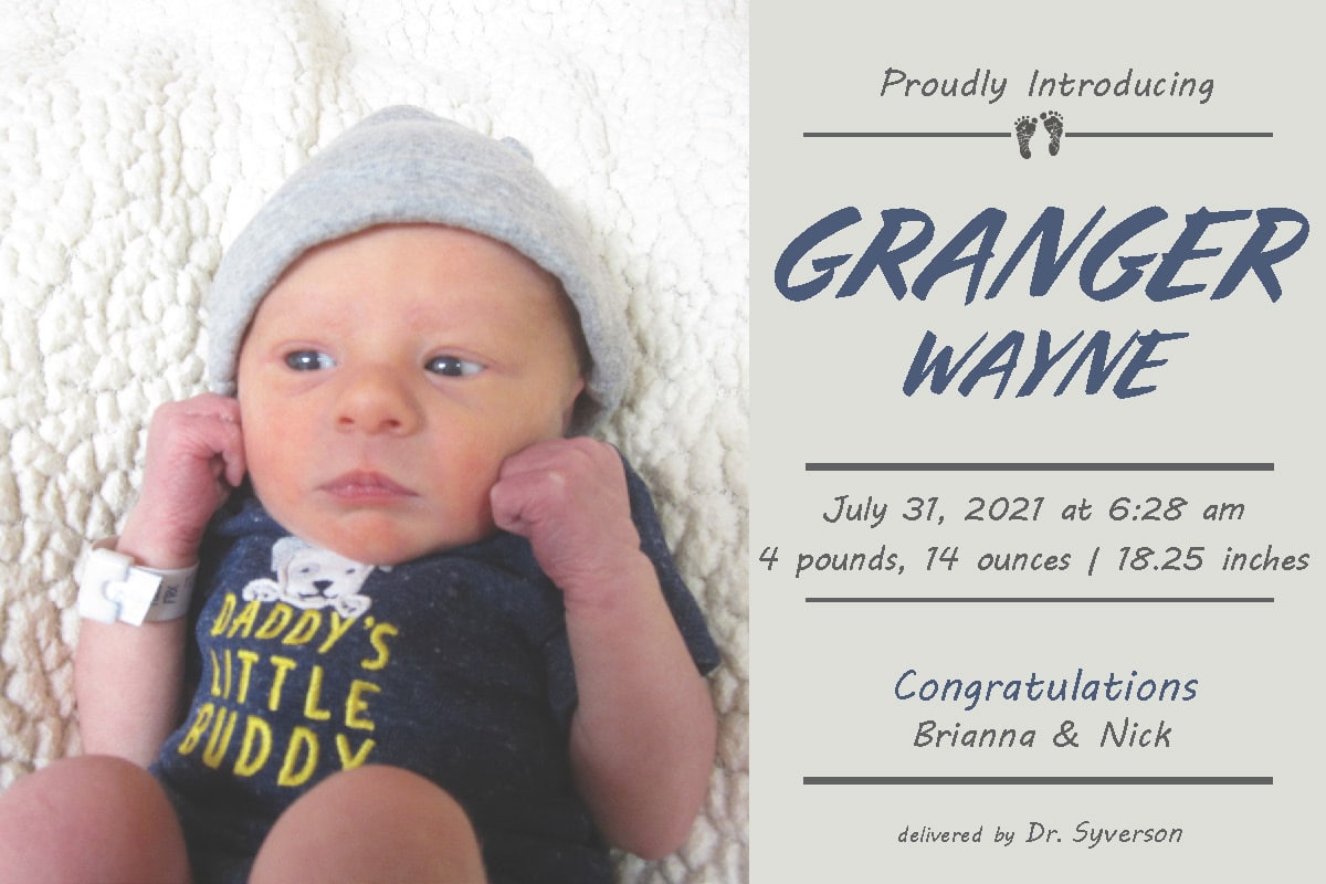 Granger Birth Announcement