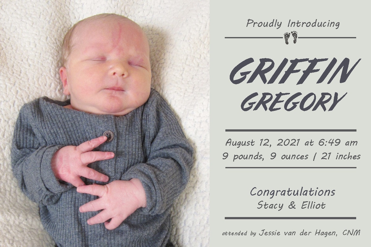 Griffin birth announcement